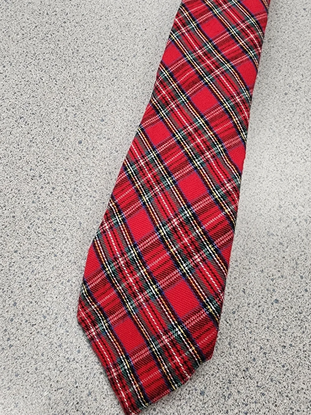 Lauren Ralph Lauren Mens Plaid Tartan Tie Red Green Holiday Festive